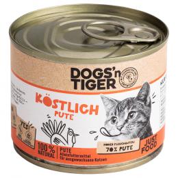 Dogs'n Tiger Adult Cat 6 x 200 g - Köstlich Pute