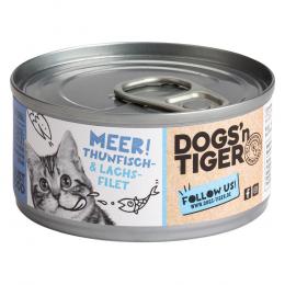 Dogs'n Tiger Cat Filet 12 x 70 g - Thunfisch- & Lachsfilet