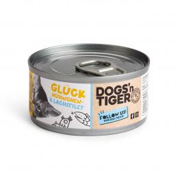 Dogs'n Tiger Glück Nassfutter Hühner- und Lachsfilet 12x70g