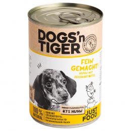 Dogs'n Tiger Junior 6 x 400 g - Huhn & Süßkartoffel