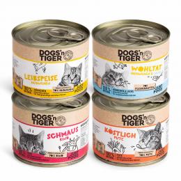 Dogs'n Tiger Mixpaket Rind Huhn Pute Lachs 24x200g