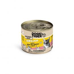 Dogs'n Tiger Schlemmermenü 6 x 200 g - Huhn mit Herzen