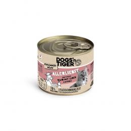 Dogs'n Tiger Schlemmermenü 6 x 200 g - Rind mit Leber