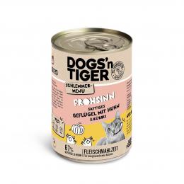 Dogs'n Tiger Schlemmermenü Frohsinn Geflügel und Kürbis 6x400g