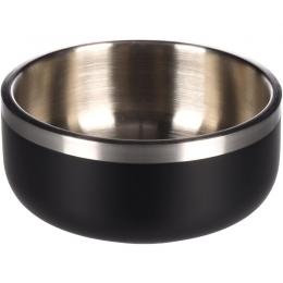 Doppelwandiger Wasser- und Futternapf Lora Schwarz/Silber 400ml - Ø...