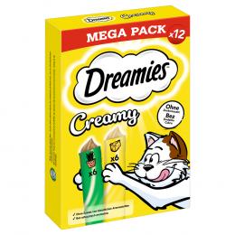 Dreamies Creamy Snacks - Katzenminze & Käse (12 x 10 g)
