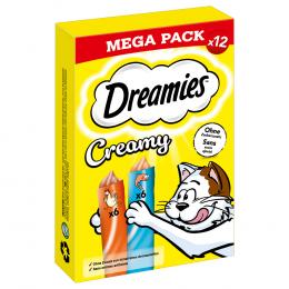 Dreamies Creamy Snacks mit Huhn & Lachs - Sparpaket: 84 x 10 g