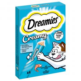 Dreamies Creamy Snacks - Sparpaket Lachs (44 x 10 g)