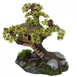 Ebi Baumhausdekoration Mit Aquariumpflanzen 28X15X24,5 Cm
