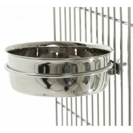 Edelstahlnapf mit Halterung - Ø12cm / 580ml