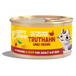 Edgard und Cooper Stückchen in Soße Truthahn und Huhn 6x85g