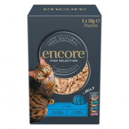 Encore Cat Jelly Pouch Mixpaket 5 x 50 g - Auswahl mit Fisch (3 Sorten)