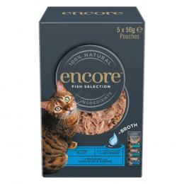Encore Cat Pouch in Brühe 5 x 50 g - Fisch-Auswahl (3 Sorten)