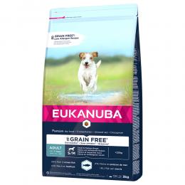 Eukanuba Grain Free Adult Small / Medium Breed mit Lachs - 3 kg