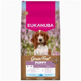 Eukanuba Grain Free Puppy Small & Medium Breed Seefisch - Sparpaket: 2 x 12 kg