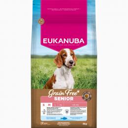 Eukanuba Grain Free Senior Small & Medium mit Seefisch - Sparpaket: 2 x 3 kg