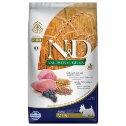 Farmina N&D Ancestral Grain Mini Lamm & Heidelbeere Sparpaket: 2 x 7 kg