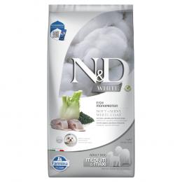 Farmina N&D Dog Adult Medium/Maxi White Wolfsbarsch, Fenchel & Spirulina - Sparpaket: 2 x 7 kg