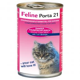 Angebot für Feline Porta 21 6 x 400 g - Thunfisch mit Shrimps - Kategorie Katze / Katzenfutter nass / Porta 21 / Dosen.  Lieferzeit: 1-2 Tage -  jetzt kaufen.