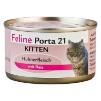 Angebot für Feline Porta 21 Kitten Hühnerfleisch mit Reis - 6 x 156 g - Kategorie Katze / Katzenfutter nass / Porta 21 / Kitten.  Lieferzeit: 1-2 Tage -  jetzt kaufen.