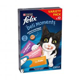 Angebot für Felix Deli Moments Multipack - Huhn, Lachs & Ente 12 x 10 g - Kategorie Katzenfutter & Zubehör / Katzensnacks / Felix / -.  Lieferzeit: 1-2 Tage -  jetzt kaufen.