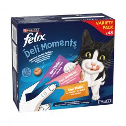 Felix Deli Moments Multipack - Huhn, Lachs & Ente 48 x 10 g