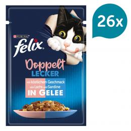 FELIX Doppelt Lecker in Gelee mit Sardine und Lachs 26x85g