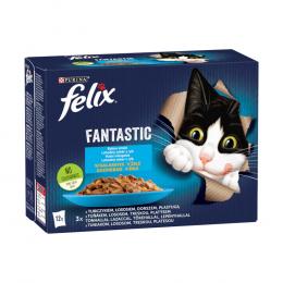 Felix Fantastic 12 x 85 g - Lachs, Thunfisch, Kabeljau und Plattfisch