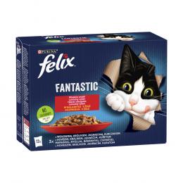 Felix Fantastic 12 x 85 g - Rind, Kaninchen, Lamm & Huhn