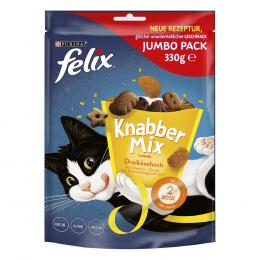 Angebot für Felix KnabberMix Maxipack - Dreikäsehoch (2 x 330 g) - Kategorie Katze / Katzensnacks / Felix / Knabber Mix.  Lieferzeit: 1-2 Tage -  jetzt kaufen.