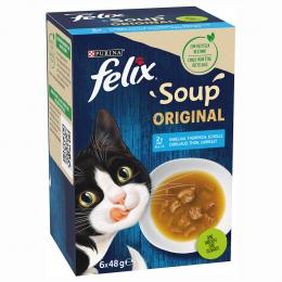Angebot für Felix Soup 6 x 48 g - Geschmacksvielfalt aus dem Wasser - Kategorie Katze / Katzenfutter nass / Felix / Soup.  Lieferzeit: 1-2 Tage -  jetzt kaufen.