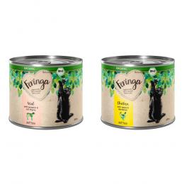 Feringa Bio Menü Kitten 6 x 200 g - Bio gemischtes Paket  (Huhn, Kalb)