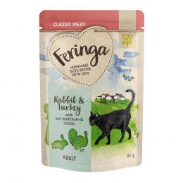 Feringa Classic Meat Menü Pouch 12 x 85 g - Kaninchen & Truthahn mit Sanddorn