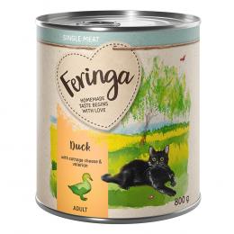 Angebot für Feringa Single Meat Menü 6 x 800 g - Ente mit Hüttenkäse & Baldrian - Kategorie Katze / Katzenfutter nass / Feringa / Single Meat Menü.  Lieferzeit: 1-2 Tage -  jetzt kaufen.