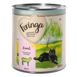 Angebot für Feringa Single Meat Menü 6 x 800 g - Lamm mit Kartoffel & Katzengamander - Kategorie Katze / Katzenfutter nass / Feringa / Single Meat Menü.  Lieferzeit: 1-2 Tage -  jetzt kaufen.