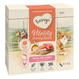 Feringa Vitality Creamy Snacks - Lachs mit Huhn (24 x 10 g)