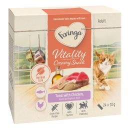 Feringa Vitality Creamy Snacks - Thunfisch mit Huhn (24 x 10 g)