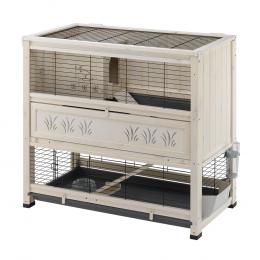 Ferplast Holzkäfig Cottage Indoor Home  - weiß: L 108 x B 59 x H 102,5 cm (2 Pakete*)