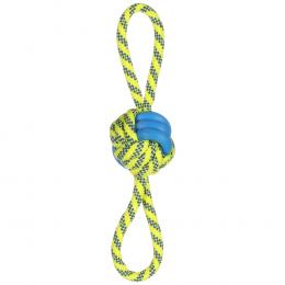 Flamingo Hundespielzeug Tofla Zerrseil mit Seilball - Ø 7 x L 30 cm