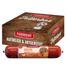 Fleischeslust Futterbox Senior Classic 6 x 800 g - Huhn & Rind mit Süßkartoffel, Hagebutte & Gingko