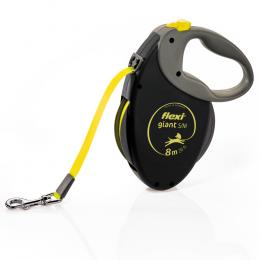flexi Giant Gurt-Leine M, 8 m - schwarz / neongelb