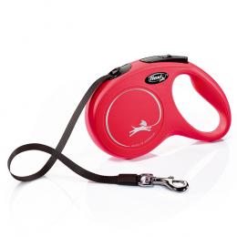 flexi New Classic Gurt-Leine rot, 5 m - M: bis 25 kg