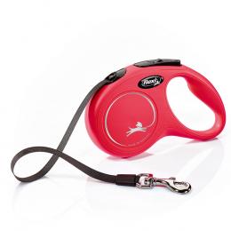 flexi New Classic Gurt-Leine rot, 5 m - S: bis 15 kg