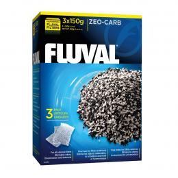 Fluval Zeo-Carb - Aktivkohle und Ammoniak-Entferner 450g (3x150g)