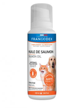 Francodex Lachsöl-Ergänzungsmittel Für Hunde Und Katzen 200 Ml