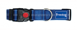 Freedog Nylon Plus Reflektierendes Halsband Blau 55-75Cm X 40Mm
