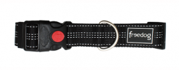 Freedog Nylon Plus Reflektierendes Halsband Schwarz 55-75Cm X 40Mm