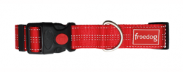 Freedog Reflektierendes Nylon Plus Halsband Rot 55-75Cm X 40Mm