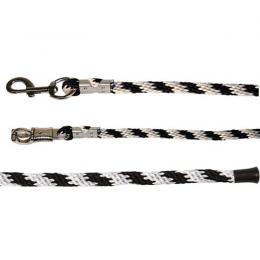 Führstrick Mustang - schwarz/silber/weiß - Panikhaken