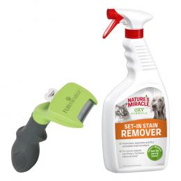 FURminator deShedding Tool + 709 ml Nature's Miracle Set-In Flecken- und Geruchsentferner gratis! - S Kurzhaar - Kammbreite 3,8 cm